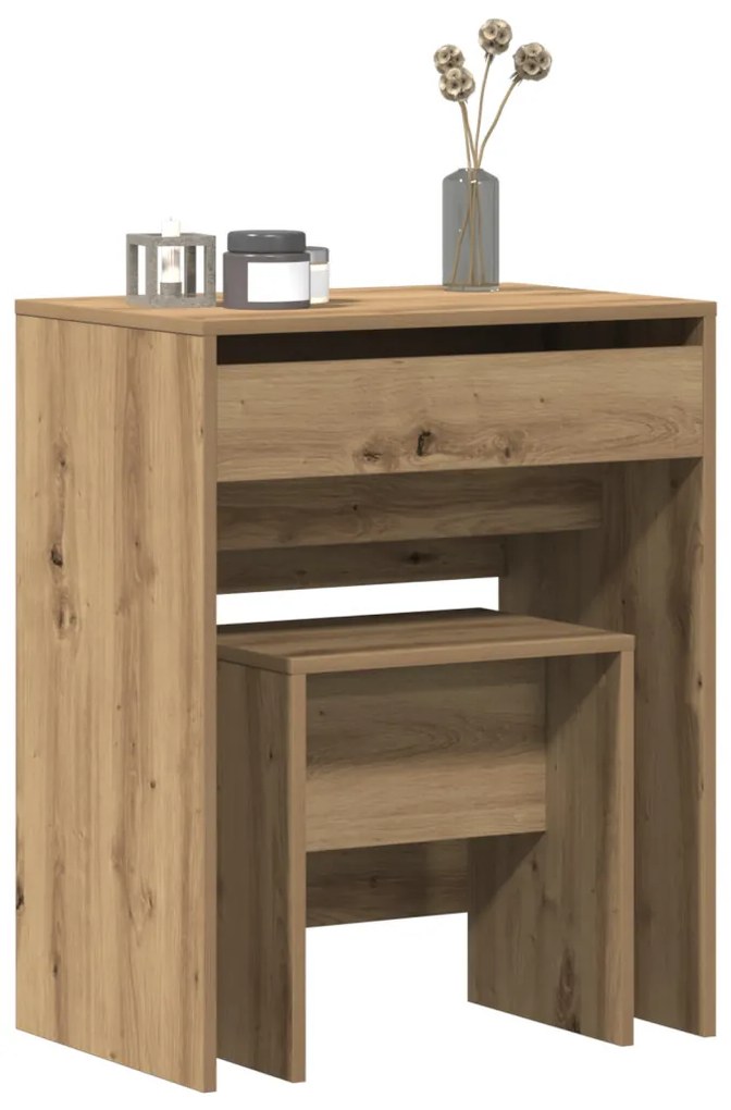 Sminkasztal Tükörrel Artisan Tölgy F_floor_Angegyár