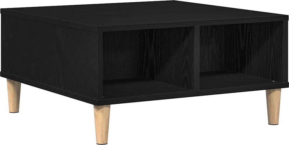 vidaXL Dohányzóasztal Fekete tölgy 60 x 60 x 30 cm Faanyag