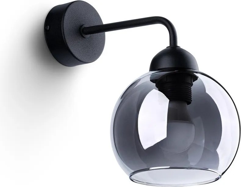 Fekete fali lámpa ø 15 cm Grande – Sollux