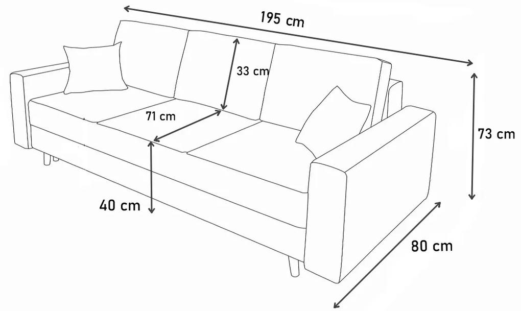 RITA kanapé, szürke+zöld (alova 48/alova 42)