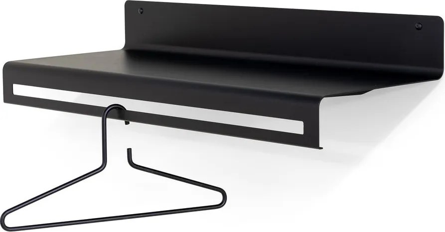 Fekete fém fali fogas polccal 78 cm Sway – Spinder Design