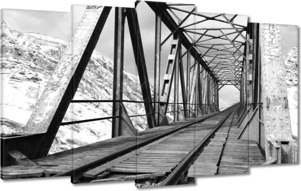 Festmények 100x60 Vasúti híd Vasút