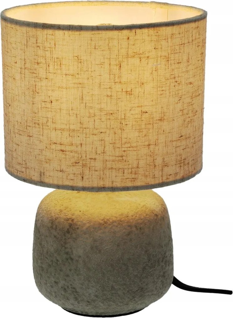 Bézs asztali lámpa 21,5 cm Kis Lámpa Hálószobába És Nappaliba Éjjeli