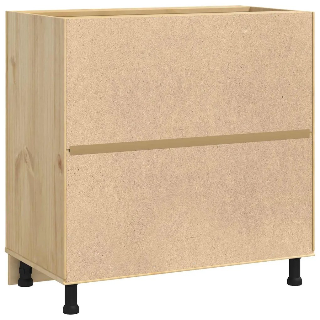 Cabinet fiókkal polcokkal Méz 80 x 46 x 81,5 cm Tömör fenyőfa