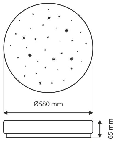 LED Dimmelhető mennyezeti lámpa IPOLY LED/60W/230V 2700-6500K + távirányító
