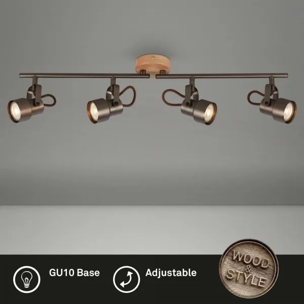 Briloner 2872-045 - LED Spotlámpa TAHUN 4xGU10/5W/230V 3000K barna