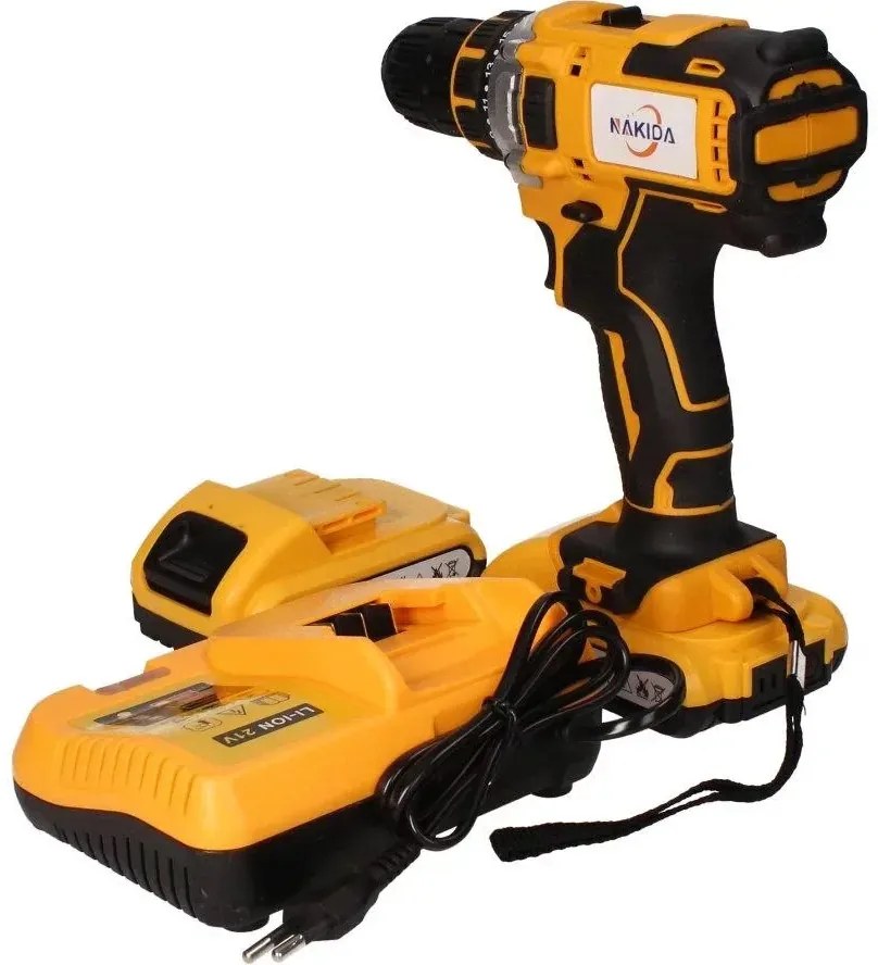 Akkus fúró-csavarbehajtó NAKIDA HBN-5708-1 + 2x akkumulátor + tartozékok