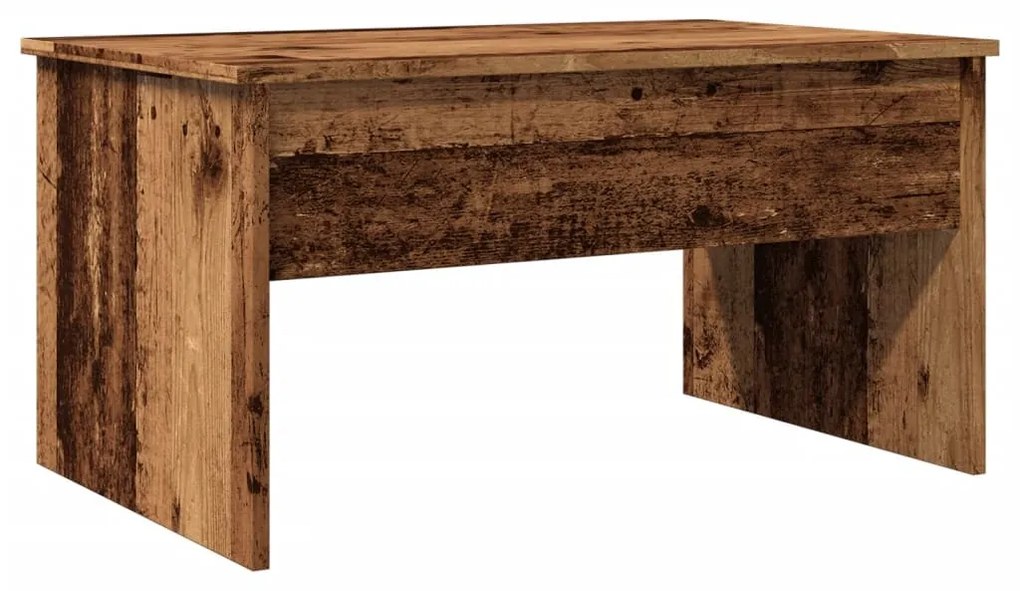 antik fa színű szerelt fa dohányzóasztal 80 x 50,5 x 41,5 cm
