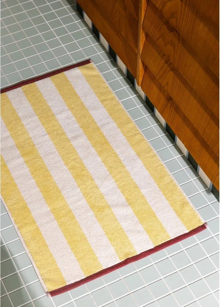 Sárga textil fürdőszobai kilépő 50x80 cm Gobo – noo.ma