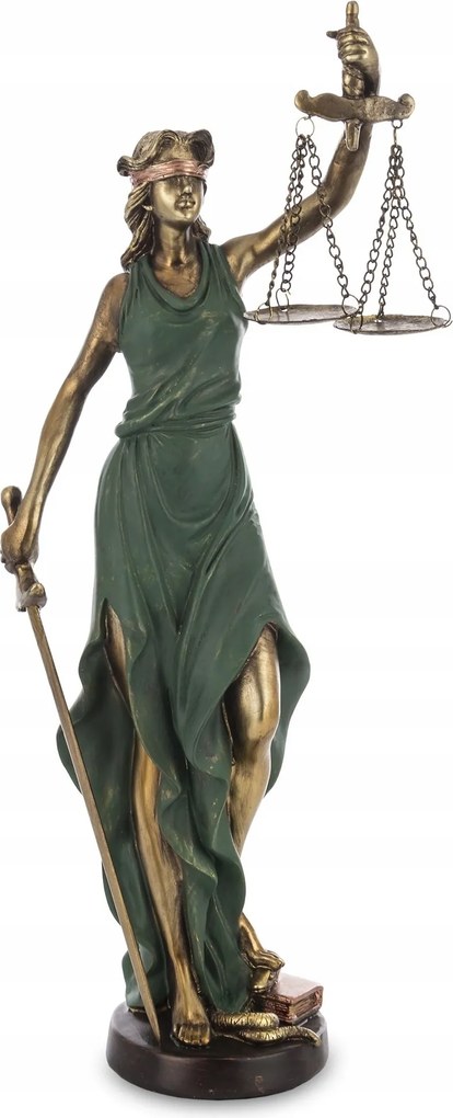 Themida figura Arany zöld Az igazság istennője Dekoráció