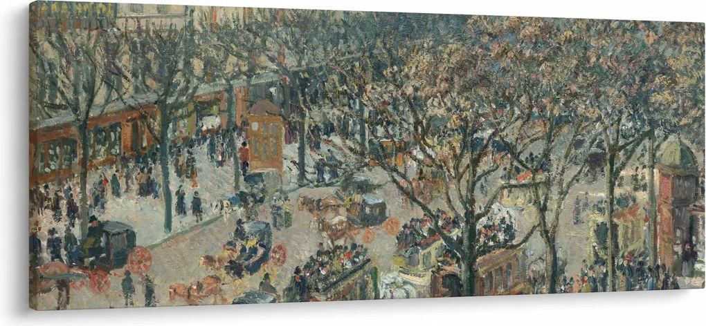 Kép - Camille Pissarro, Boulevard des Italiens, Morning, Sunlight, reprodukciók (120x50 cm)
