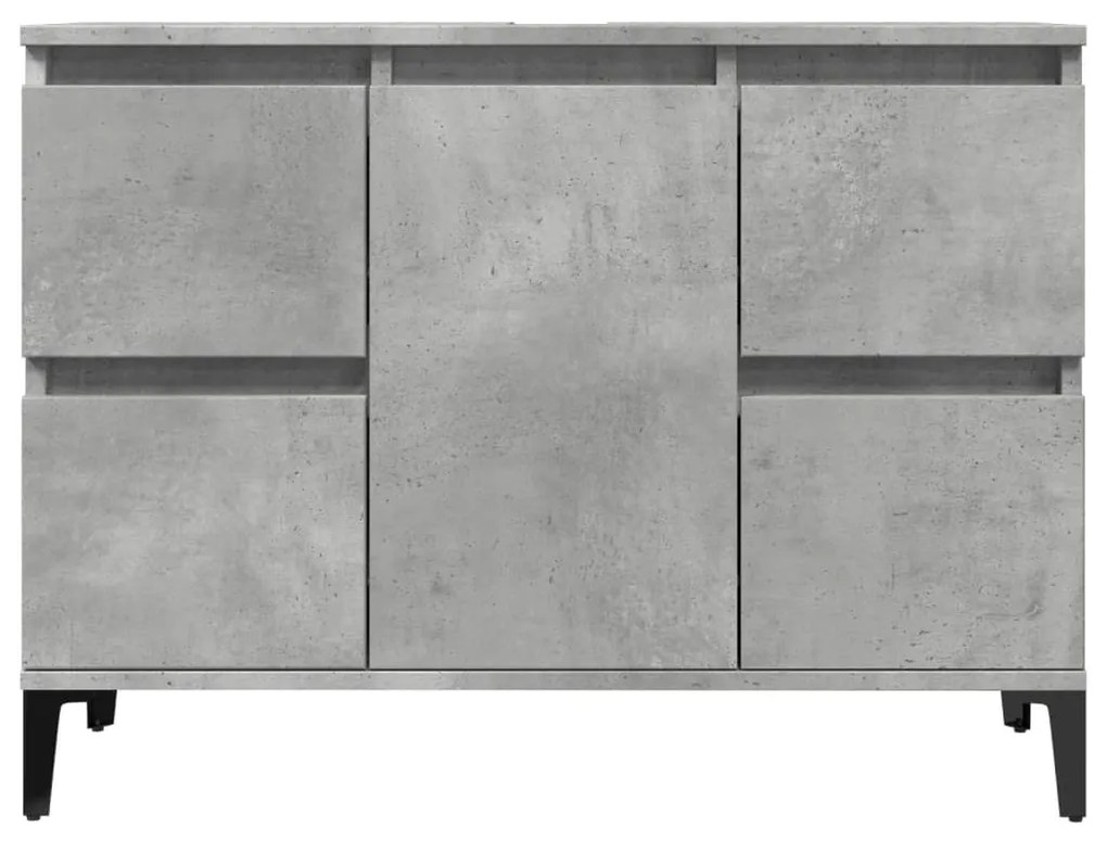 betonszürke szerelt fa mosdószekrény 80 x 33 x 60 cm