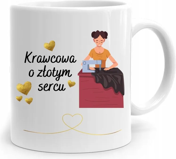 Ajándék Bögre Arany Szívű Varrónőnek, fényképes nyomattal