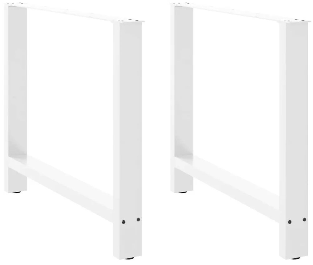 2 db fehér étkezőasztal láb 90 x (72-73) cm acél