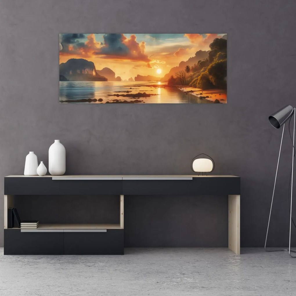 Kép - Kilátás a partról (120x50 cm)