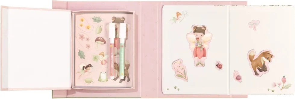 Little Dutch mágneses rajzoló készlet letörölhető ficcel - Rosa Fairy Garden