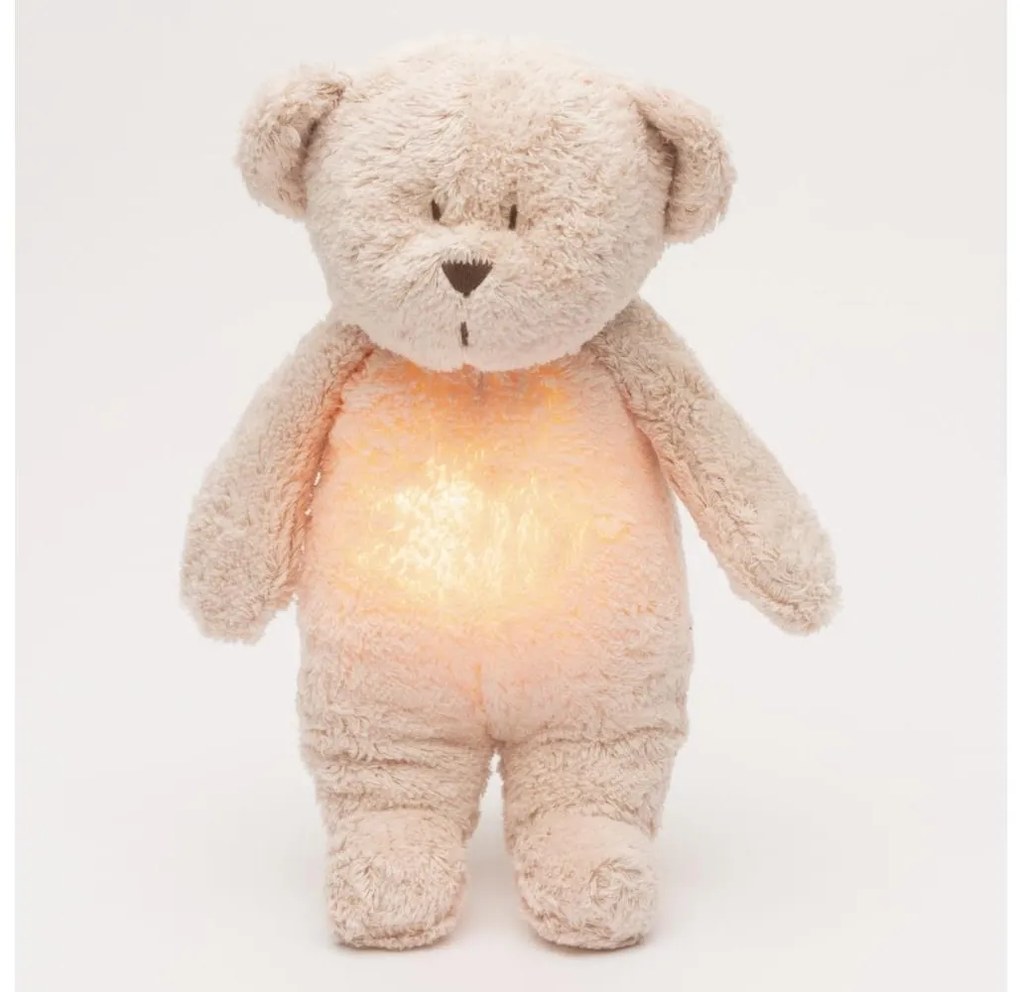 Moonie - Snuggle buddy dallammal és világítással medvebocs 2.0 organic rózsa