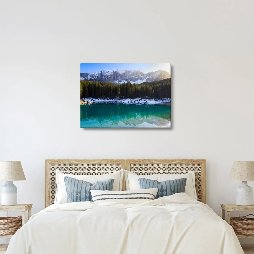 Kép - Karersee tó (70x50 cm)