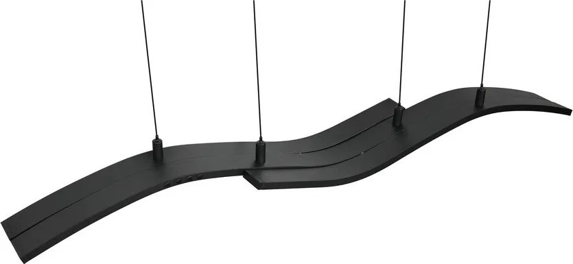 Matt fekete fém LED dimmelhető függőlámpa távirányítóval Spider – Trio Select