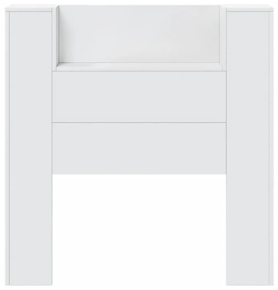 fehér áthidalószekrény LED-világítással 100 x 16,5 x 103,5 cm