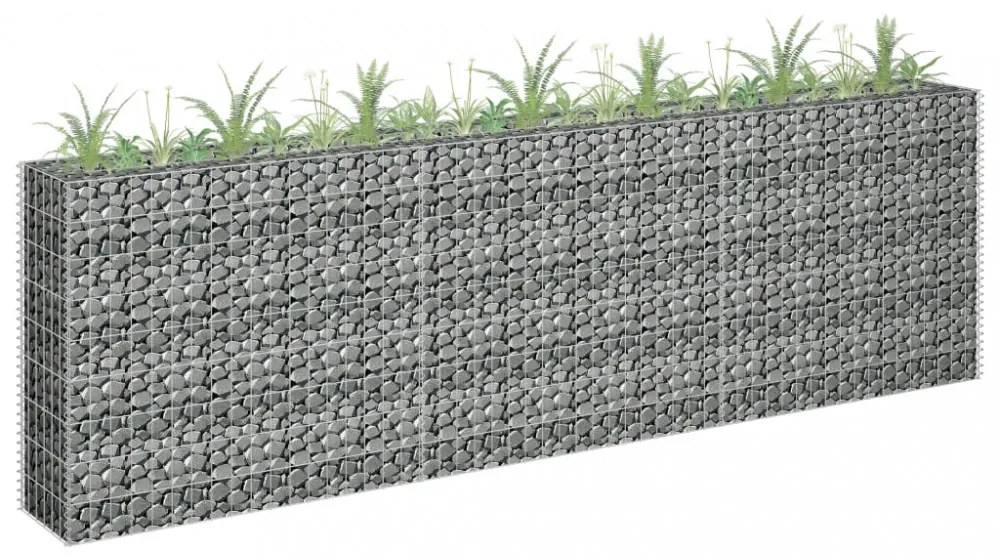horganyzott acél gabion magaságyás 270 x 30 x 90 cm