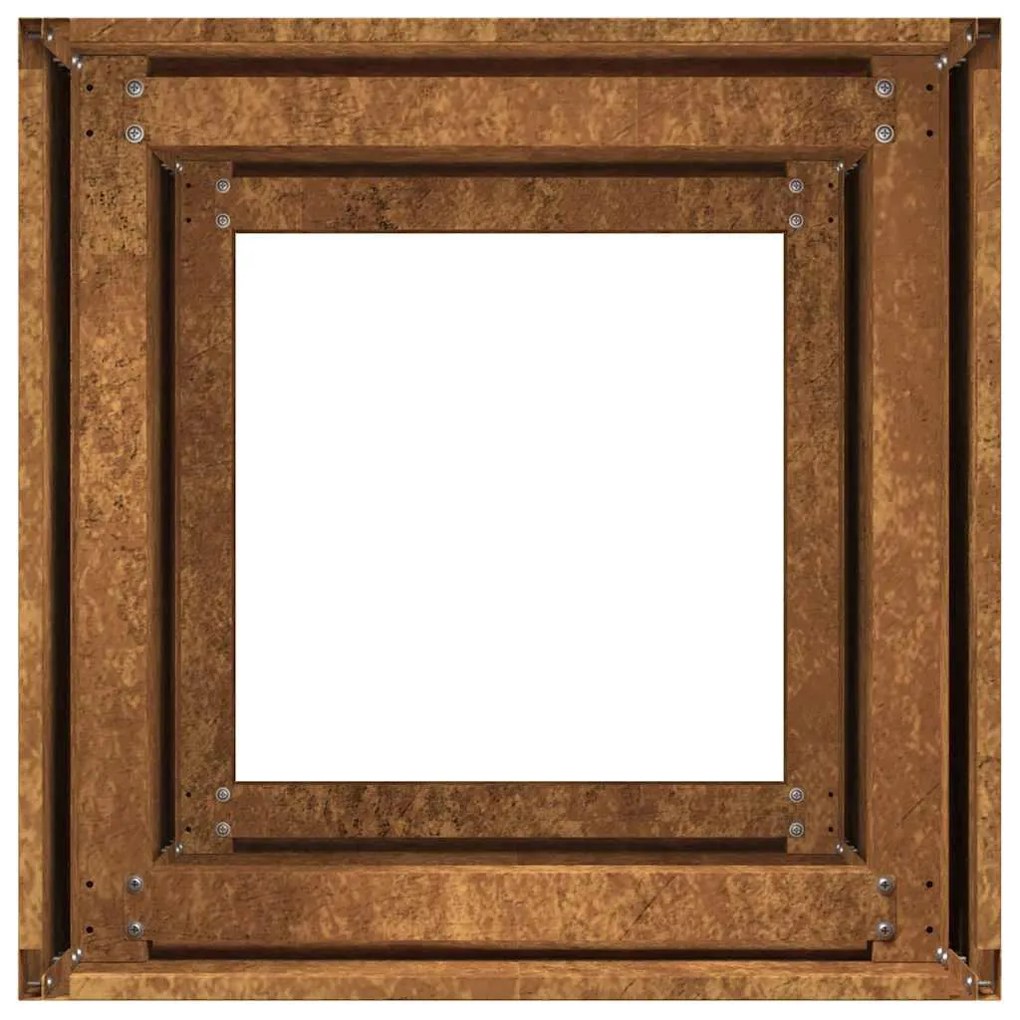 ültető rozsdás 40x40x80 cm időjárásálló acélból