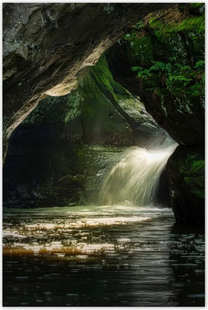 Poszterek 80x120 Hegyek Sziklák Vízesés