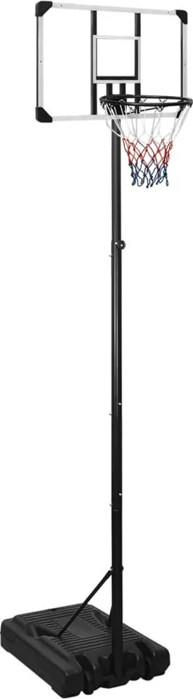 vidaXL átlátszó polikarbonát kosárlabdaállvány 280-350 cm