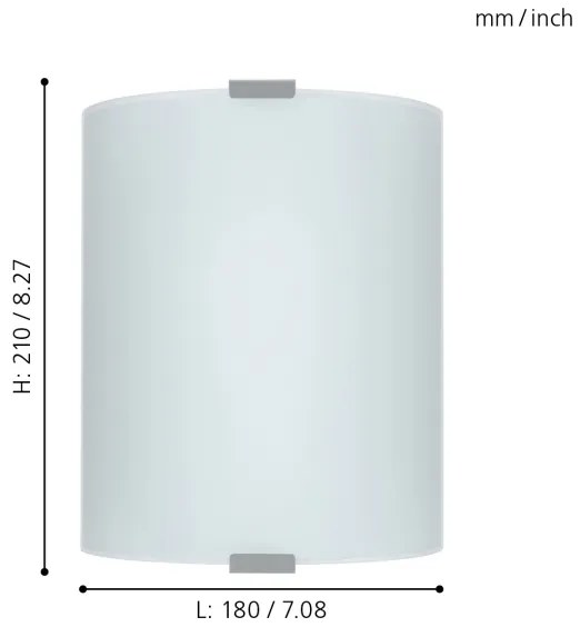 EGLO 84028 - GRAFIK fali/mennyezeti lámpa 1xE27/60W fehér