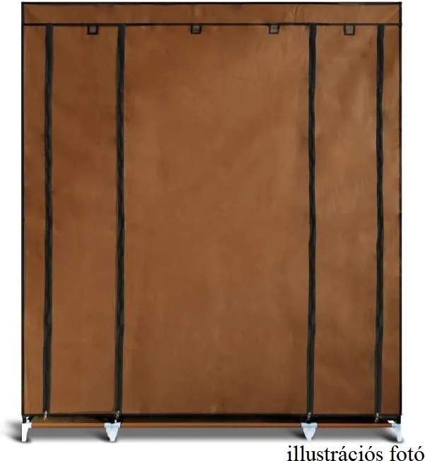 Szekrény szervező, anyag/fém, barna, METIN VNW15