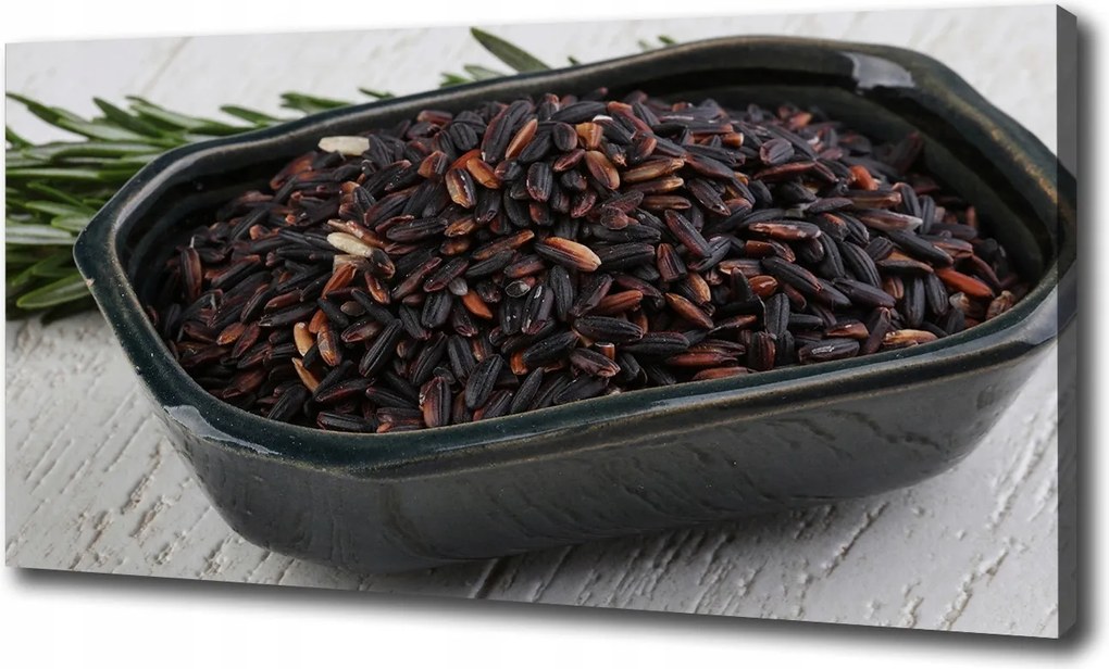 Vászonkép Vadrizs egy tálban 100x70 cm