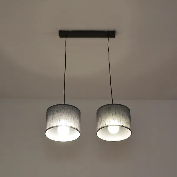 Kábeles csillár ALBA 2xE27/15W/230V szürke