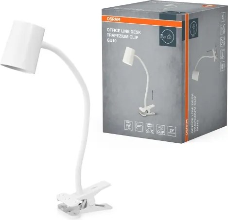 Osram - DESK LINE asztali lámpa csíptetővel 1xGU10/9W/230V fehér