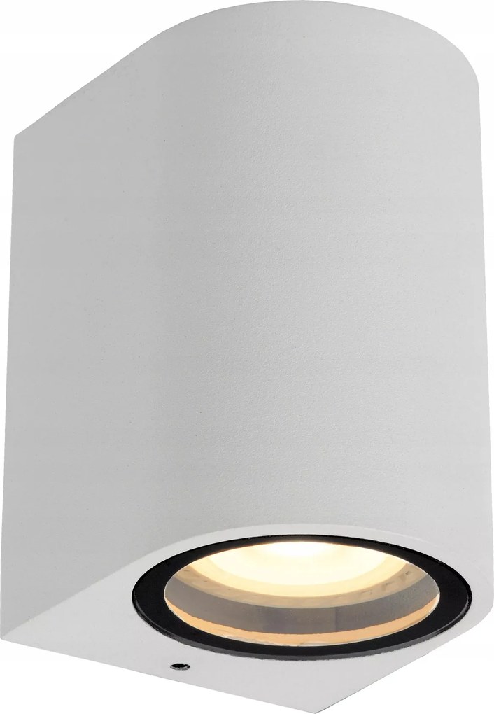 Kültéri kerti fali lámpa fehér félkör alakú Lucide