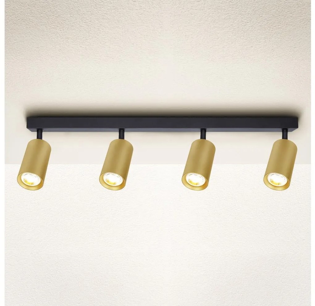 Brilagi - Spotlámpa SELE GOLDEN 4xGU10/30W/230V fekete/arany WO-C7-OEM