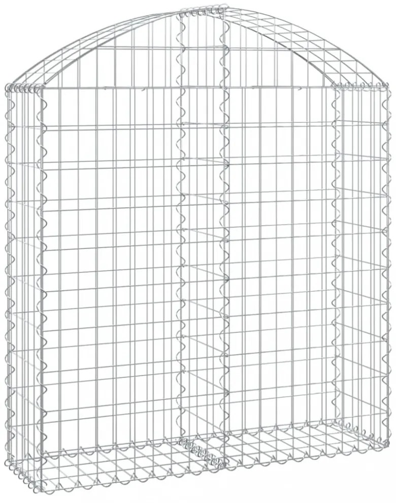 íves horganyzott vas gabion kosár 100x30x100/120 cm
