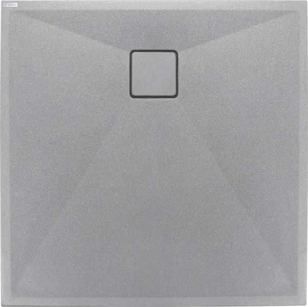 Correo gránit zuhanytálca metálszürke_90x90