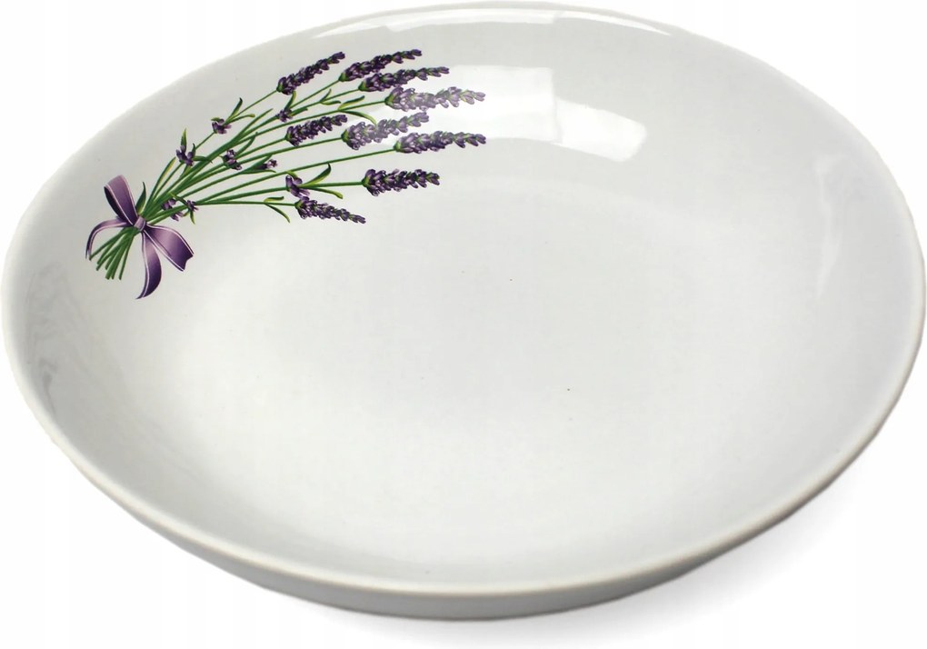Levendula motívummal díszített mélytányér Ø-21 cm