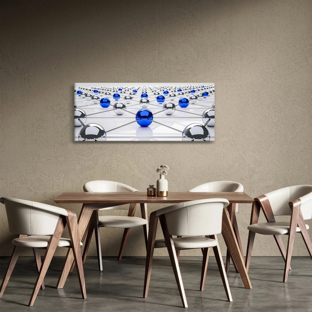 Összekapcsolt gömbök képe (120x50 cm)