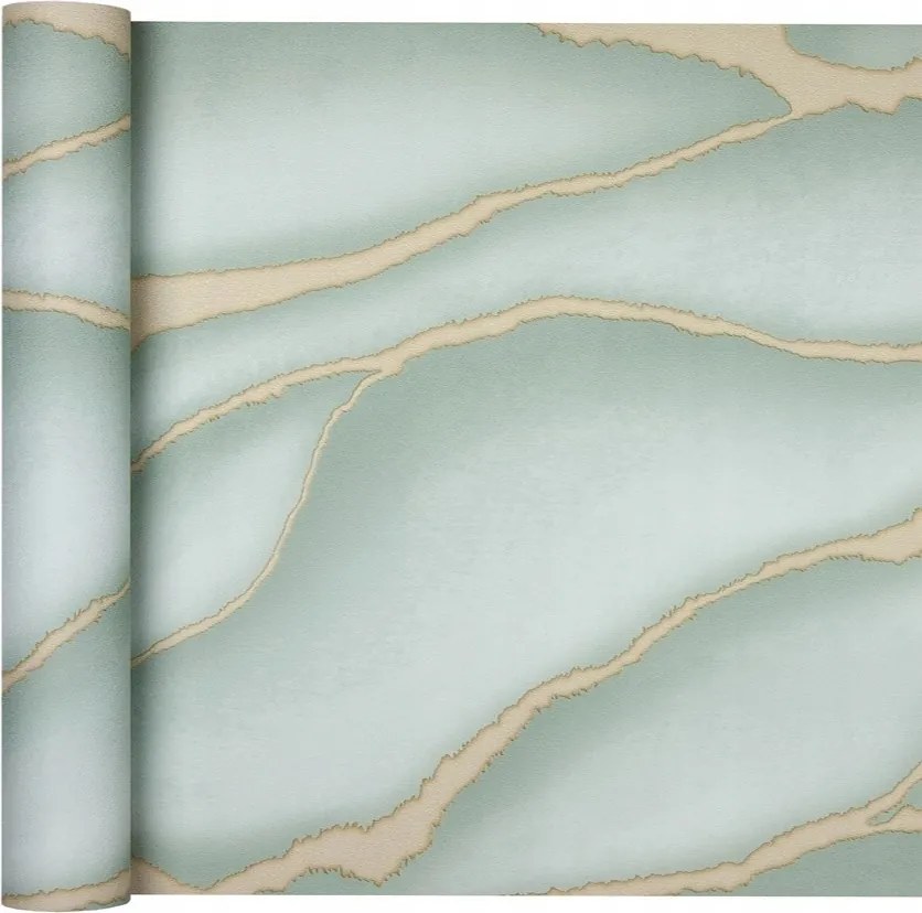 Design tapéta Nagy zöld grafika, mint a márvány