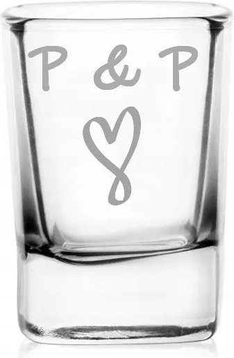 Vodka pohár saját gravírozással fiatal legénybúcsú lány logó