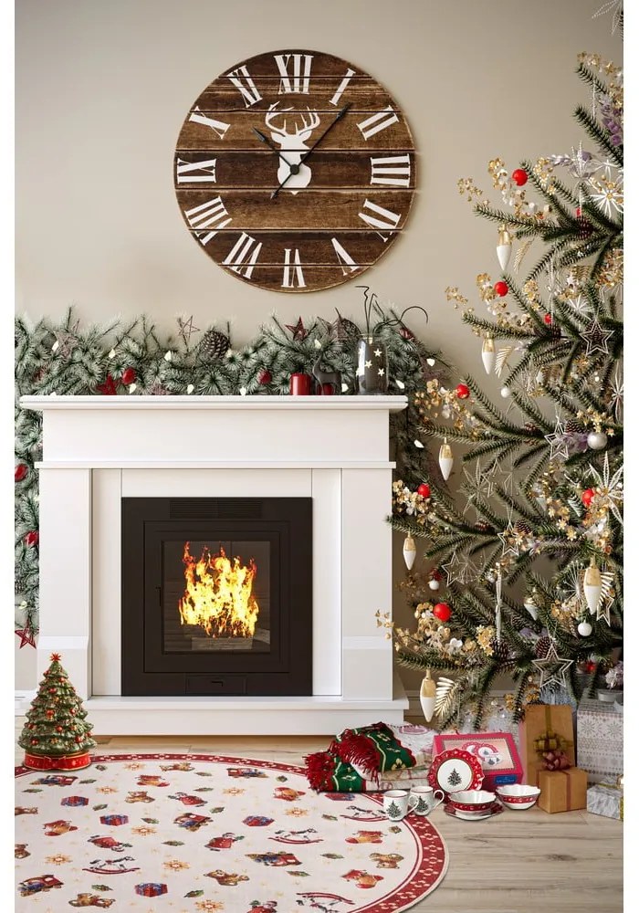 Piros kerek szőnyeg karácsonyi mintával ø 150 cm Red Christmas – Villeroy&amp;Boch