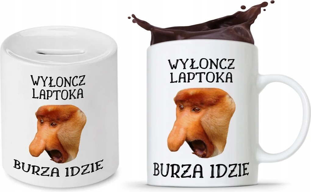 Janusa Polaka Hordozó Készlet Bögre Persely nyomott mintával, fényképpel