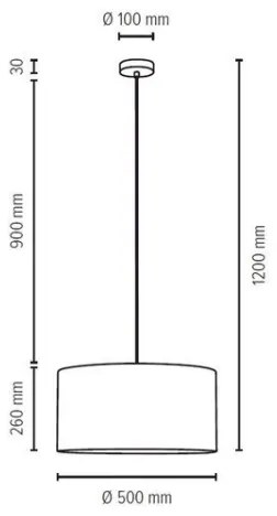 Spot-Light 3754027 - Scarlett függeszték 1xE27/60W/230V, kábellel