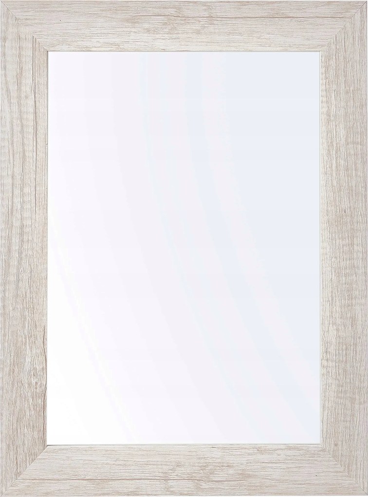 Fali Tükör Téglalap Alakú Függő Tükör 38 x 48 cm Fa Keret Szürke