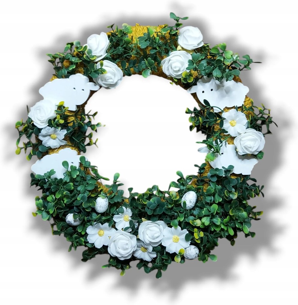 Húsvéti tavaszi koszorú bejárati ajtóra kézzel készített handmade 30c