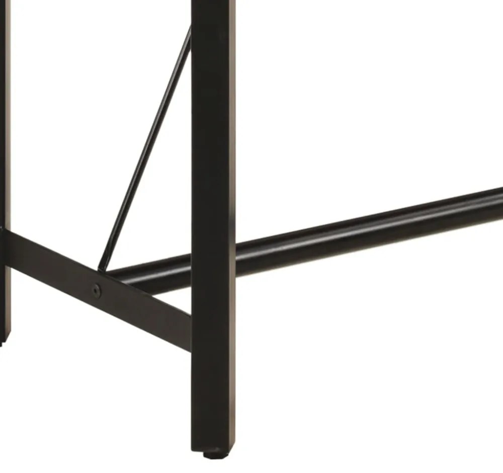 tömör mangófa és vas bárasztal 180 x 70 x 107 cm