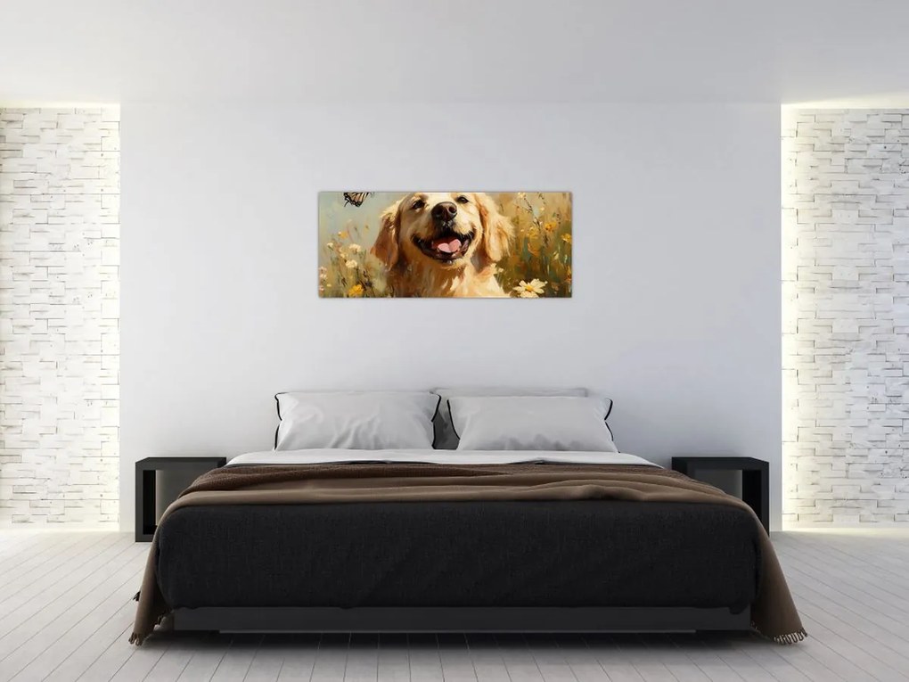 Kép - Boldog kutyus (120x50 cm)