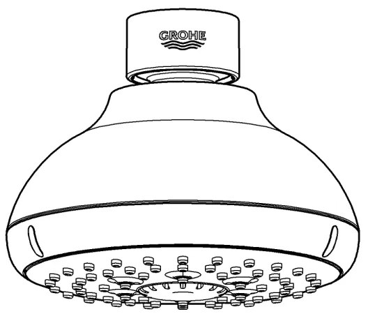 GROHE 27606001 - NEW TEMPESTA 100 zuhanyfej, 100 mm, polírozott króm