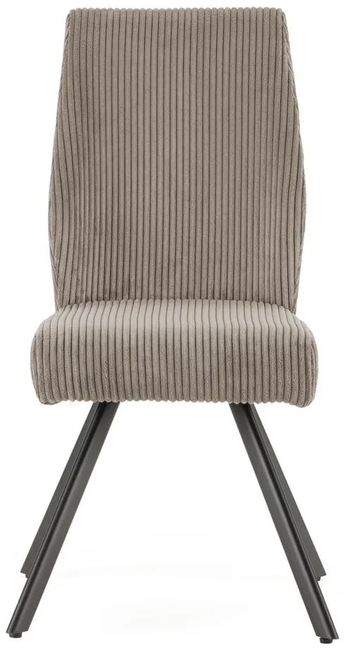 Világosszürke kordbársony étkezőszék szett 2 db-os Anibal – Marckeric